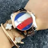 Fashion Brand Watch Watch for Women039S Girl Flag Style Steel Metal Band Quartz Watches Tom650128386456