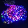 LED Luminous Hairbands Wieńce Glow Flower Crown Dzieci świecące Garland Crown Zabawki Akcesoria do Party Wedding Night Market LT1369