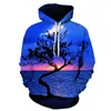 Nouveaux arbres forêt Nature 3D sweats à capuche imprimés paysage de montagne ou de mer hommes femmes décontracté sweat à capuche manteaux cadeau de noël