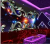 3D wallpapers three-dimensional personality relief wallpapers light bar KTV mural background wall