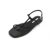Vente chaude-sandales romaines mot boucle avec chaussures douces fond plat bord de mer belle