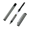 Peneira de metal prata vector caneta 0.5mm nib penas de metal completa canetas de corpo de negócios escrevendo caligrafia material de escritório