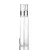 Hurtownie 120ml przezroczyste butelki do sprayu Pet pusty kosmetyki pojemnik ciekłym plastikowej pompy balsam butelka szybka wysyłka