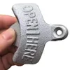 Beer open Here Bottle Opener Wall Mounted Retro Beer Home Kitchen Bar Supplies Coke Soda Bottle Openers EEA1589