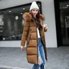 Giacca invernale donna Parka 2019 moda femminile giacca invernale cappotto donna lungo sottile solido caldo parchi giù femminile