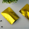 7x10 cm, 100 x złote głupie aluminiowe worki, folia mylarowa plastikowe torebki na ciepło, otwartą matową złotą aluminizowaną folia woreczka łez