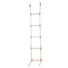 PE Rope Wooden Ladder Climbing Toy Kids Outdoor Play Children Sports Fitness Toys Garden Playground Equipment