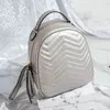 Designer- zaino donna zaini famosi borsa da scuola per il tempo libero moda pelle trapuntata mochila borse da donna firmate Italia bag318z