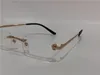 2018 Nova designer de moda óculos ópticos e óculos de sol 01480 quadrado quadro sem aro transparente lente animal pernas vintage estilo simples clea