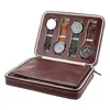 8 roosters pu lederen horloges accessoires box cases opslag met display opslaglade zipere reizen