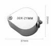 NOUVEAU 30x 21mm Bijoutiers Loupe Loupe Microscope Et Accessoires Loupe Optique Mini Identification Haute Puissance Bijoux Loupes Verre