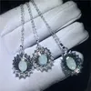 Vecalon Princess Royal Pendant 925 Silver Opal Diamond Party Wedding Pendants With Necklace For Women Men Jewelry Gift8002197