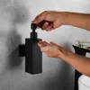 Flytande tvål dispenser hand diskbänk tvålbehållare 304 rostfritt stål svart badrum schampo hållare väggmonterad flask2407223