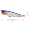 Popper Lure 4color 6.5CM 6.6G 8#hooks top water magician Popper hard bait,plastic Crankbait fishing lure,Within laser 48pcs/lot,freeshipping