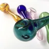 Wholesales 4 Inch Glass Pipes Smoking Pipe Hookah Tobacco Glass Spoon Pipe Colored Mini Glass Pipes Small Hand Pipes