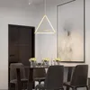 2020 Lámpara colgante LED moderna Lámparas colgantes triangulares negras nórdicas Cocina Sala de estar Comedor Dormitorio Decoración de la casa