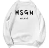 MSGM Baskılı Tasarımcı Tişörtü Erkek Kadın Streetwear Casual Kapüşonlular Erkek Harf Baskılı High Street Kazak Tops