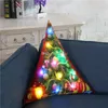 Kerstmis LED Lichtgevende Kussenhoezen Throw Cushion Cover Xmas Santa Claus Rendier Pompoen Kussensloop Sofa Auto Decoratie HH9-2304