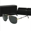 Óculos de sol de designer de moda masculinos mais vendidos, quadrado de luxo, armação de combinação de metal, lente UV400 de alta qualidade