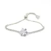 Luxury Crystal Bracelets Tennis Genuine Silver Plated Charms with Zircon Diamond Roman Bracelet Top Quality1221220