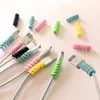 10pcs Spiral Cable Protector Desk Set Earphone Cable Organizer Wire Data Line Holder Winder Wrap Cord Desk Accessories Papeleria