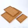 Rectangle Natural Bamboo Serving Tray Tea Cutlery Trays Storage Pallet Fruit Plate Decoration Food Wooden Rectangular 6 Size BH2304 CY