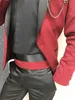 Donker rood glanzende heren formeel bruiloft smoking, bruidegomsmannen bruid mannen diner pakken vrijetijdsbladen blazers outfits sets jacketsspants