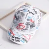 Quan Zhilong graffiti casquette de baseball lettres brodées coréen Harajuku hommes et femmes couples voyage chapeau plié casquette new3978176