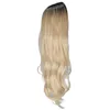 Женщины длинными вьющимися парик для волос Blonde женщин партии жаропрочных волос синтетический парик