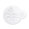 Coffee Latte Art Stencils 6pcs/set Flower Shaped Garland Mould Coffee Milk Cake Cappuccino Decorating Stencils Fancy Printing Model