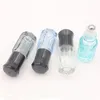 Colorful Small 3ml Glass Roller Bottle Mini Essential oil Bottles 6ml with Stainless Steel Roll on Ball