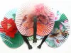 120 pièces Vintage fleur impression papier ventilateur mariage décoration fête faveurs chinois main pliant ventilateur fantaisie femmes filles danse ventilateur