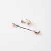 Nouveau Design boucles d'oreilles asymétriques pour femmes Bijoux à la mode strass lune étoile planète Pendientes cadeaux de noël chauds