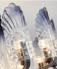 Nouveau chinois moderne Simple lumière Restaurant chambre créative paon plume éclairage salon verre cristal lustre