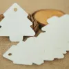 Hurtownie-Nowy 50 SZTUK DIY Kraft Choinki Kształt Hang Tag Christmas Party Deco Paper Cards Prezent Tag 5.5 * 5,4 cm