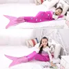 Nieuwe Collectie Cartoon Kids Deken Mermaid Tail Merry Christmas Deken Kinderen Maat Home Sofa Slaapzakken Meisjes Gift M526 DHL GRATIS