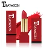 TEAYASON Marke Wasserdichte Matte Lippenstift Für Frauen Langlebige Batom Dunkelrot Samt Balsam Rouce ein Levre Natürlichen Make-Up Lippenstift