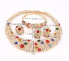 Women Party Bridal Fine Colorful Rhinestone African Beads Jewelry Sets For Wedding Party Dinner Dress Accessories Jewelry Sets191l