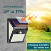 Solarlampor LED Outdoor Lighting 140 lysdioder Solpaneler Power Pir Motion Sensor Waterproof LED Garden Light Wall Lights