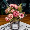 Automne faux thé rose soie fleur automne Gerbera marguerite artificielle fleur en plastique pour mariage maison accessoires décoration chambre décoration GB232