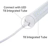 3 prongs US plug cords or led T5 T8 light tube ac plug power cable integrated led tubes 3 Prong 100cm 150cm Cable