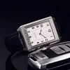 Nouveau Reverso Classic Medium Thin 2548520 Miyota 8215 Montre automatique pour homme Boîtier en acier Cadran blanc Bracelet en cuir noir Timezonewatch E2421