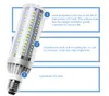 High Power Corn Light E27 LED-lampa 25W 35W 50W ljuslampa 110V E26 LED-lampa Aluminiumfläktkylning Ingen flimmerlampa 2835