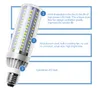 High Power Corn Light E27 LED Lamp 25W 35W 50W Candle Bulb 110V E26 LED Bulb Aluminum Fan Cooling No Flicker Light 2835