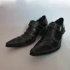 6,5 cm à talons hauts Batzuzhi mariage en cuir masculin pointu à orteil de boucle de boucle / chaussures de travail formelles 7b08 / entreprise