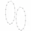 Fashion Women Faux Pearl Beaded Charm Big Hoop Earrings Statement Jewelry Gift4998897