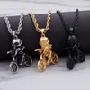 Hip Hop Cykelskalle hänge halsband för män manlig pojke mode rostfritt stål cyklist smycken gåva5552305