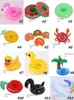 PVC Inflatable Drink Cup Holder Donut Flamingo Watermelon Pineapple Lovely Shaped Cup Mat Floating Mat Swimming Pool Party Props 7026