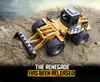 HN520 2.4G 6 Channels RC Wheel Bulldozer& Earthmover Toy, Diecast Alloy Model, 1:18 Big Size, Sound& Lights, for Xmas Kid Birthday Gifts 2-1