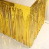 Folie Fringe Metallic Sequin Tafel Rok Hotel Wedding Party Banket Graduate Wedding Celebrate Decor Accesso's1